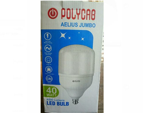 Energy Efficient Pvc Cool Daylight Polycab Led Bulb For Home Lighting, 40 Watt  Design: Plain