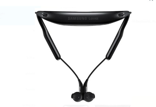 आरामदायक और धूल प्रतिरोधी काला वायरलेस Samsung Level U2 ब्लूटूथ नेकबैंड बैटरी बैकअप: 18 घंटे