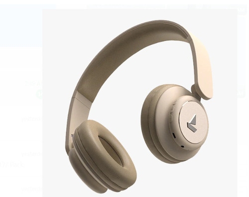 Cream Light Colour With Base And Stereo Sound Plastic Wireless Headphone Design: Bar