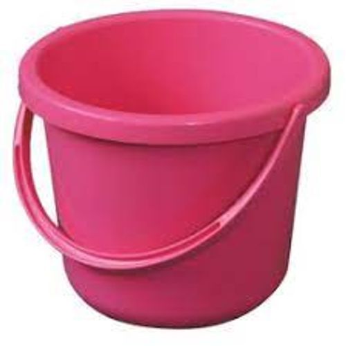 Lightweight Plain Design Strong Material Pink Plastic Bucket With Handles at Best Price in