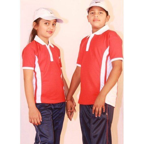 Muli Color Short Sleeves Washable School Sportswear