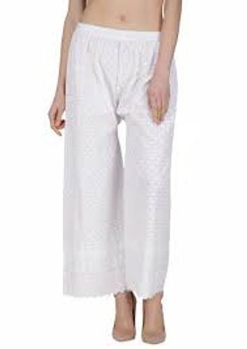 Many Colors Summer Time And Casual Wear High Quality Plain White Cotton Palazzo