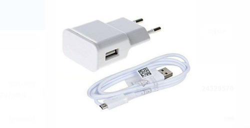 White Plastic Material Micro Usb Data Cable With Mobile Phone Charger 9 Watt