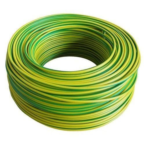 240 Volt Single Core Flexible Yellow And Green Colour Electric Copper Wires 90 M