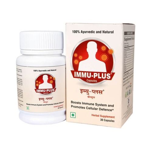 100% Natural Ayurveda Immu Plus Ayurvedic Herbal Medicine Pack Of 30 Capsule Age Group: For Adults