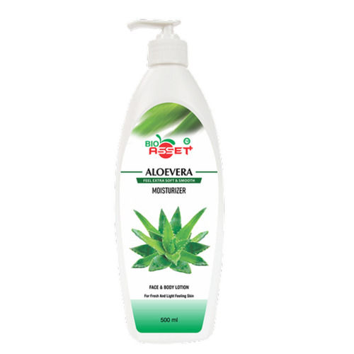 Smooth Texture Bio Asset 100% Herbal Aloe Vera Face And Body Skin Moisturizer Lotion, 500Ml