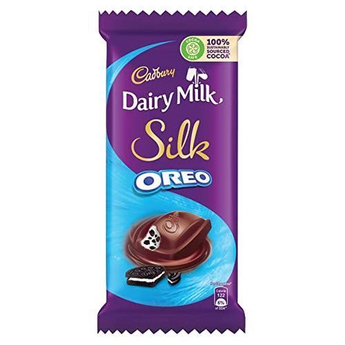 Crunchy Smoother Creamier Taste Cadbury Dairy Milk Silk Oreo Chocolate Bar, 130 G 