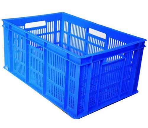 Durable Sleek Strong Cost Effective Recyclable Stackable Blue Plastic Crate 