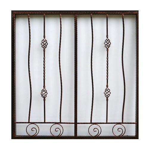 Weather Resistance Beautiful Design Ruggedly Constructed Black Simple Mild Steel Window Grill