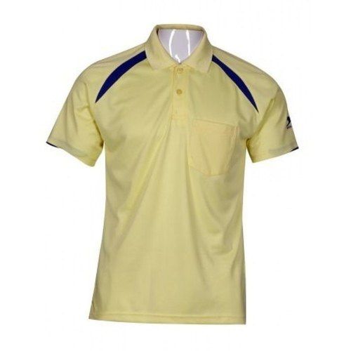 Men Comfortable And Lightweight Half Sleeve Yellow Sport T-shirts