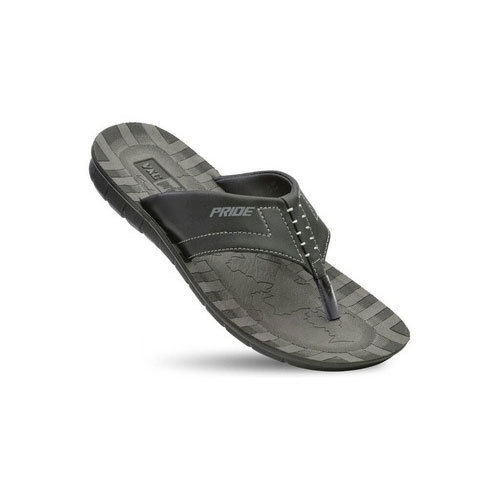 Fabric Mens Black Rubber Flip Flop Casual Wear Slipper