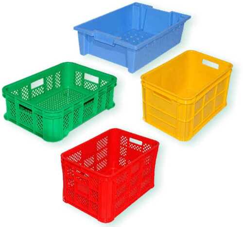 Sleek Durable Cost Effective Strong Recyclable Stackable Multicolor Plastic Crate 