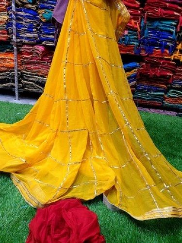 Cotton Party Wear Saree with Weaving in Mustard - SR21964