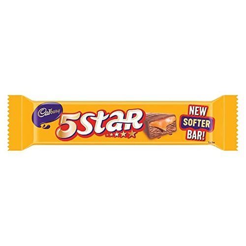 Yummy Smooth Chewy Texture Caramel Cadbury 5 Star Chocolate Bar, 40 G 