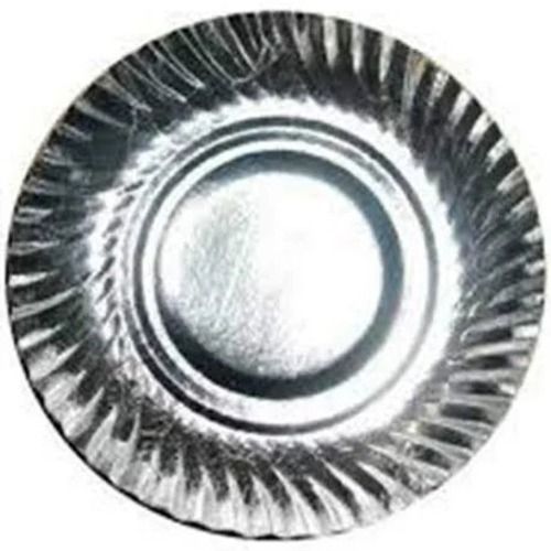 10 Inch Round Sliver Printed Disposable Aluminium Foil Paper Plate