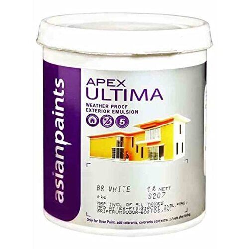 Glossy Fine Finish And Water Proof Asian Paints Apex Ultima Emulsion Paint 