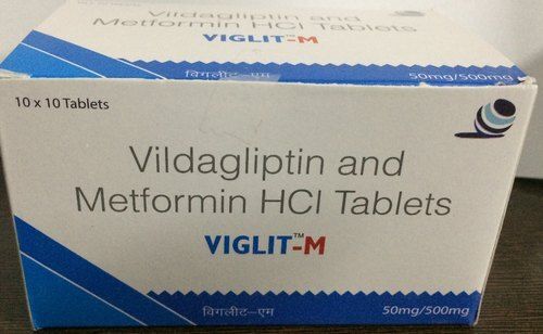 Pack Of 10 X 10 Tablets Vildagliptin And Metformin Hci Tablets General Medicines