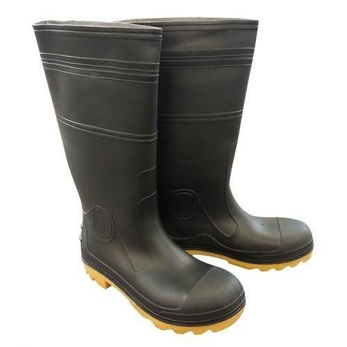 12 Inches Height Water Resistant Feature Rubber Material Safety Gumboots 
