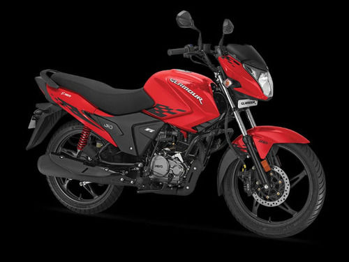 Stainless Steel 5.9 Kw Power 10 Liter Fuel Tank Red And Black Hero Glamour Bs6 Motorcycle