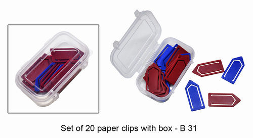 B31 a   Set of 20 Paper Clips with Box