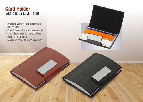 B86 a   Card Holder With Clik On Lock