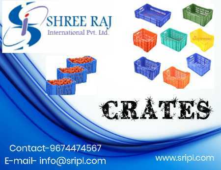 Blue Easy To Handle Crack Resistant Durable Plastic Crates