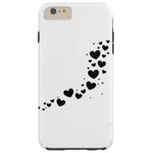 Fancy Mobile Cover - Plastic, Rectangular Shape, White Color | Reusable, Water-Resistant, Lightweight, Easy to Clean, Protects from Accidental Drops
