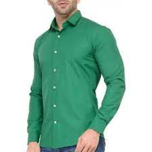 Cotton Shirt - Sizes S to XXL, Green Plaid Design | Breathable Full Sleeve, Straight Collar for All Seasons