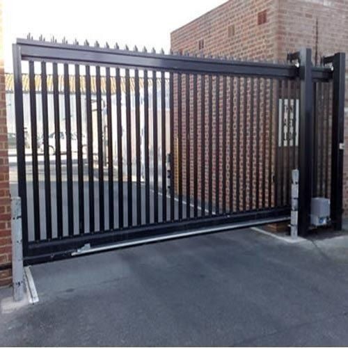 Stainless Steel Motorized Sliding Gate For Security Purpose With Color Coated And Sliding Open Style