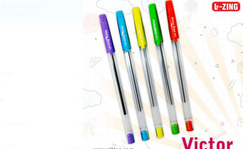 Multi Color Plastic Round Shape Length 5 Inch And Thickness 3 Mm Blue Ball Pen