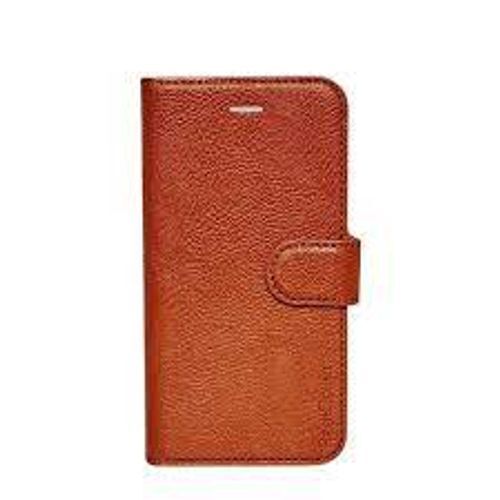 Stylish And Good Quality Made Of Brown Leather For Android Mobile Cover Case - Leather Rectangle Brown | Easy To Fit Light Weight Plain Printed