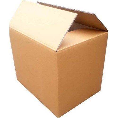 Paper Long Lasting Light In Weight 5 Ply Plain Brown Rectangular Corrugated Box