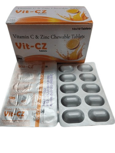 Vitamin C With Zinc Chewable Tablets, 10x10 