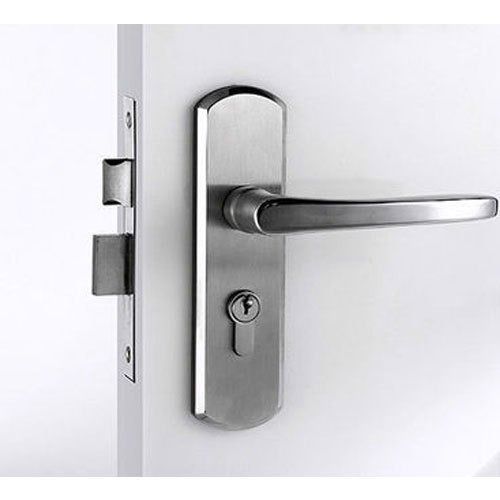 Polished 8 Inch Silver Stainless Steel Exterior And Interior Door Lock 