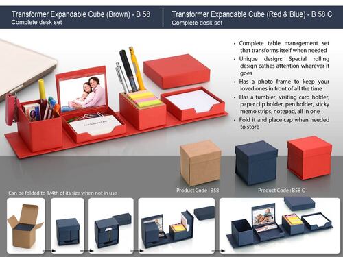 Rectangular B58 A   Transformer Expandable Cube Complete Desk Set