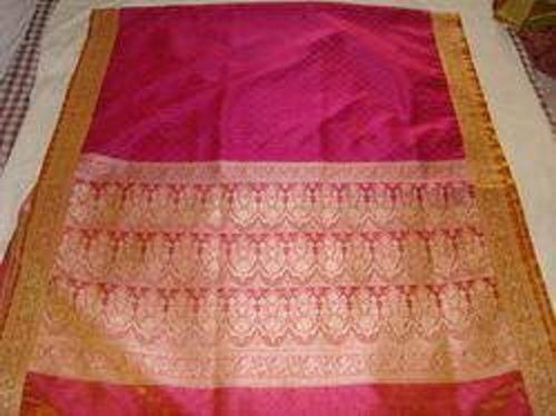 Rainy Comfortable Cotton Pink Designer Stylish Banarasi Women Saree For Party Wear