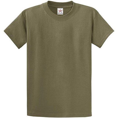 Mens Casual Wear Printed Grey Round Neck Short Sleeve Cotton Blend T-shirt