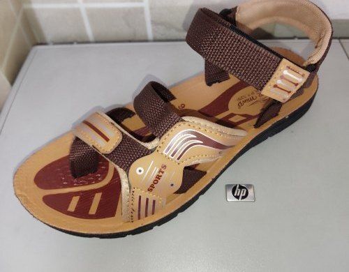 Men Stylish Comfortable And Lightweight Leather Regular Wear Brown Sandal