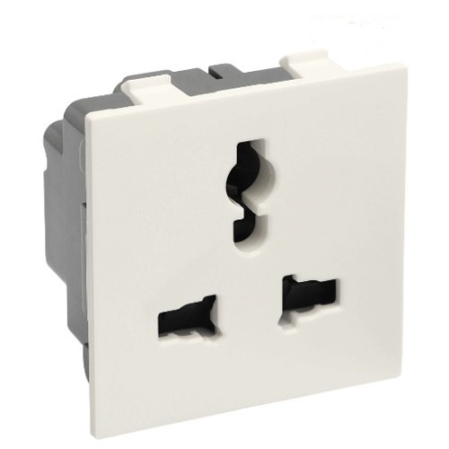 PVC Electrical Sockets - New Electric 16A/250V | White Corrosion Resistant 5000 Ohm Contact Resistance Lightweight 100-300g
