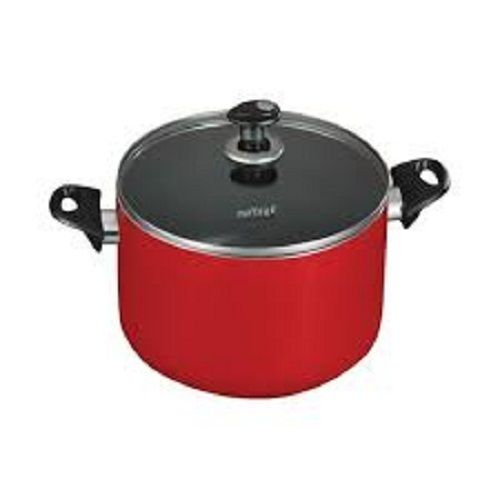 Red Color Aluminum Non-Stick Cookware Pot