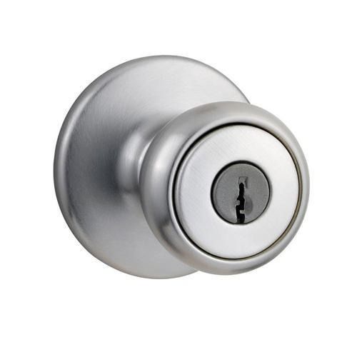 Stainless Steel Silver Round Shape 1.27 Pounds Weight Door Knobs With Key 