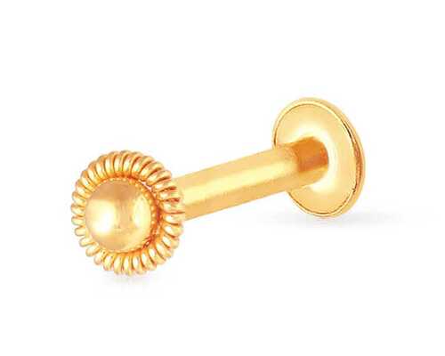 Golden Tiny Ball Back Screw Gold Nose Ring