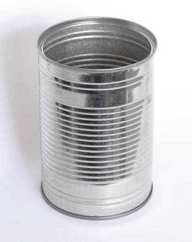 Cylindrical Metal Silver Tin Container For Domestic And Commercial Purposes Capacity: 100 Kg/Day