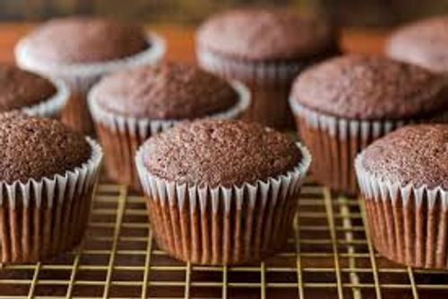 Fresh Fluffy Round Shaped Delightful Delicious Sweet Chocolate Cupcakes 