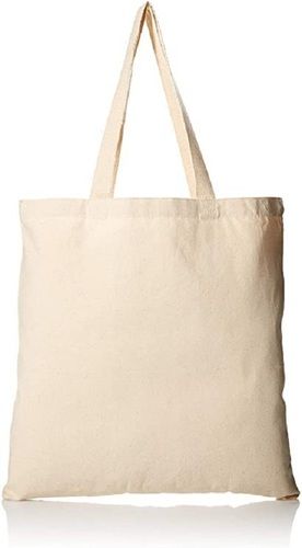 Cream Light Weight Easy To Carry Premium Grade Fabric Cotton Bags For Shopping 