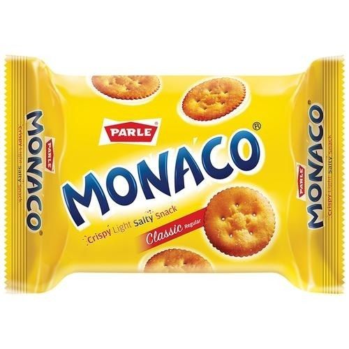 Pack Of 35 Gram Round Crispy And Light Salty Parle Monaco Biscuits 