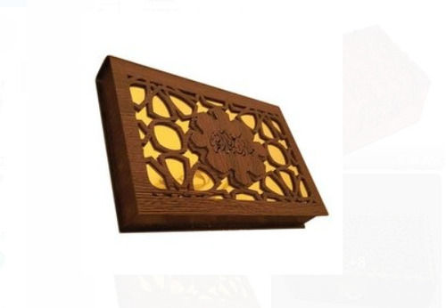 Polished Finish Wooden Body Dark Brown Rectangular Book Box