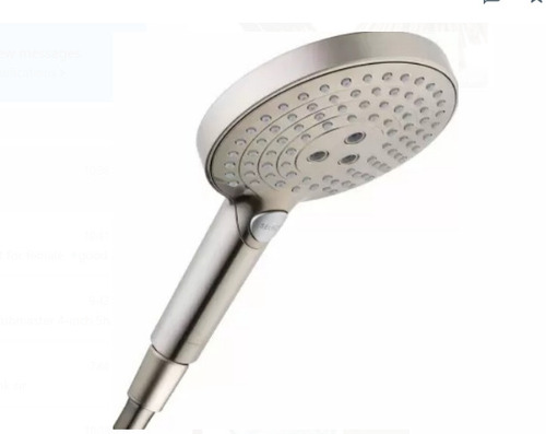 Bath Hardware Sets Size 4.8 Inch Round Silicone And Nickel Hansgrohe Rain Handshower Head 