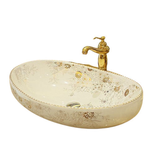 Any Color  Beautiful And Stylish Durable Ceramic Oval Designer Table Top Wash Basin