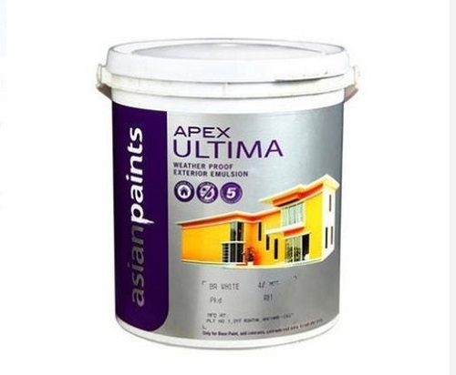 इंटीरियर और एक्सटीरियर एशियन पेंट्स के लिए सफेद 4 लीटर पैकेजिंग साइज एपेक्स अल्टिमा इमल्शन